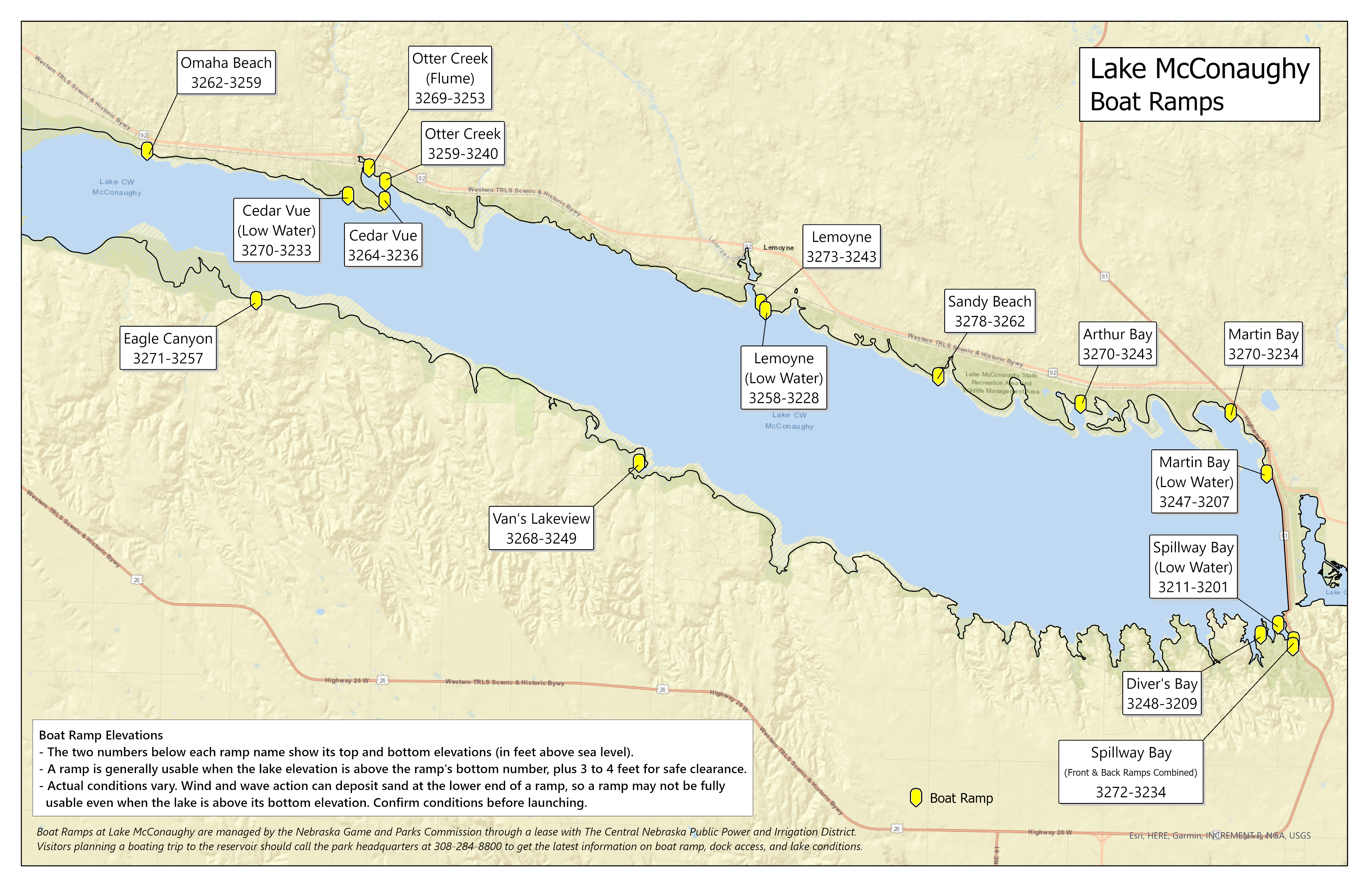 Lake McConaughy Boat Ramp Information